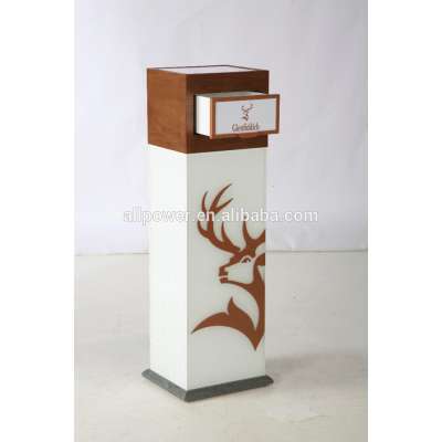 Excellent quality new style hot sell wooden spirit display stand for wineshop/drink diplay case/ bear display cabinet