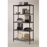 boltless steel wire chromed commercial shelf rack with wheels